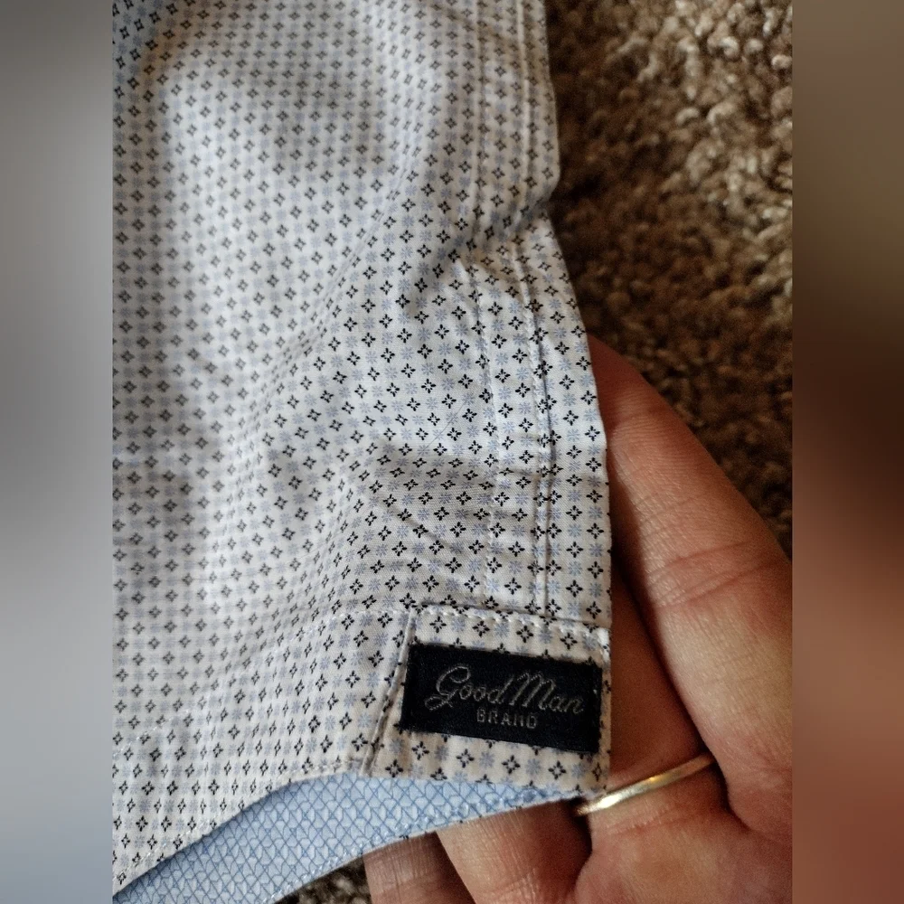 Good Man Brand Button Down Short Sleeve Shirt Medium NWOT - Picture 11 of 12